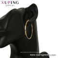 97348 xuping hot selling high quality big circle18k gold color elegant ladies hoop earrings